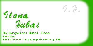 ilona hubai business card